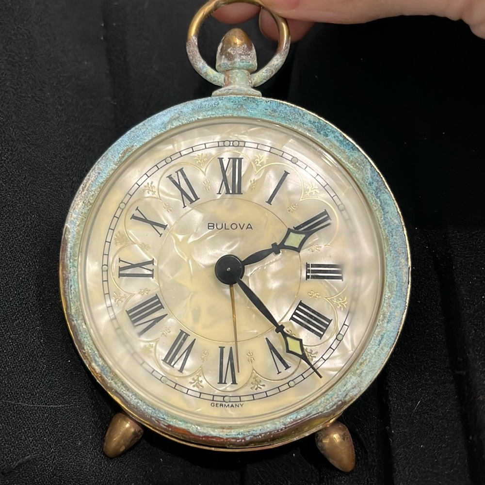 BULOVA vintage mini standing clock